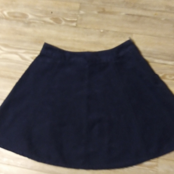 Navy Ultra Suede Mini Skirt - Picture 1 of 1